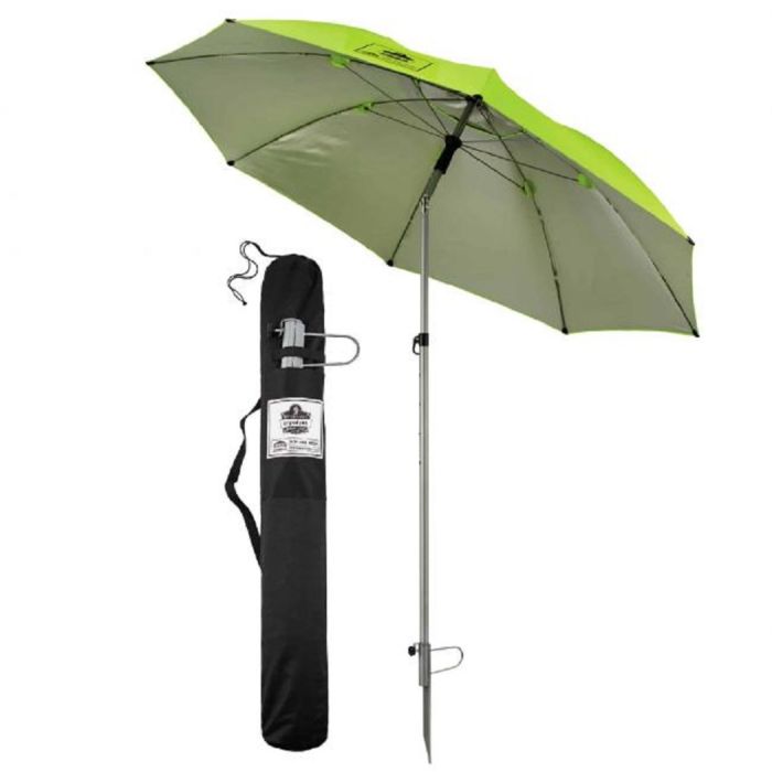 Ergodyne SHAX 6100 Lightweight Work Umbrella, Lime, One Size, 1 Each