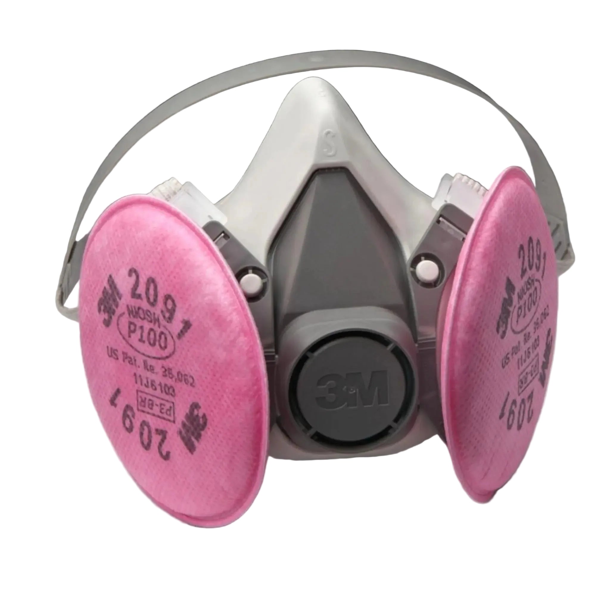 3M  6191/07001(AAD) Half Facepiece Reusable Respirator Assembly, P100, Small,  1 Mask + 2 Filters -Image-1