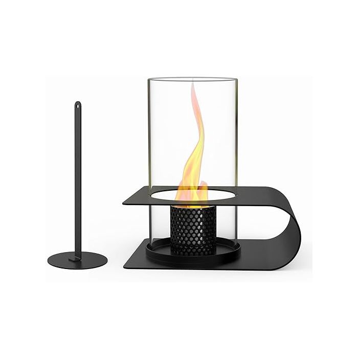 Onlyfire Smokeless Tabletop Fire Pit with Glass Wind Guard