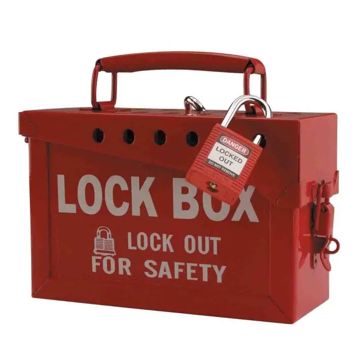 105715-T2 Steel Wall Mounted Group Lockout Box - Lockout Tagout Safety Ltd