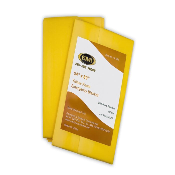 EMI 662 Yellow Foam Emergency Disposable Blanket, Yellow, One Size, 1 Each