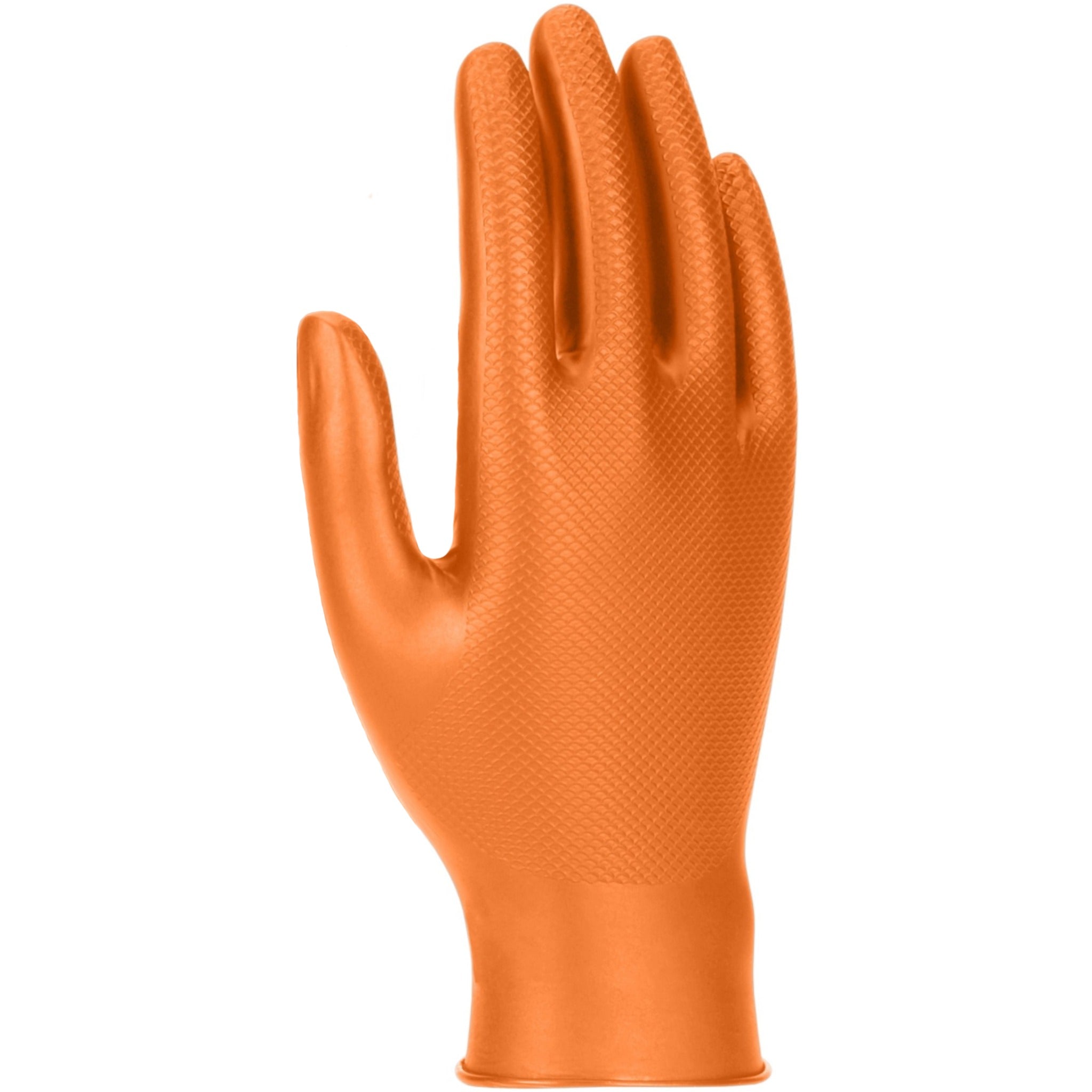 PIP Grippaz Skins 67-256 6 Mil Extended Use Ambidextrous Nitrile Glove with Textured Fish Scale Grip_Back_Image