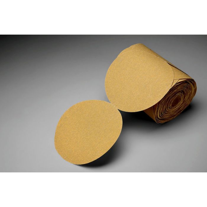 3M™ Stikit™ Gold Paper Disc Roll 216U, 6 in x NH P320 A-weight, 175 discs per roll 6 rolls per case