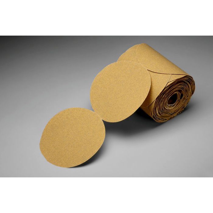 3M™ Stikit™ Gold Paper Disc Roll 216U, 5 in x NH P360 A-weight, 175 discs per roll 6 rolls per case
