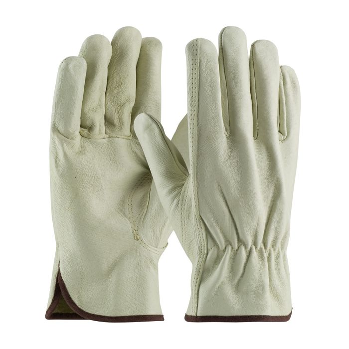 PIP 70-361 Pigskin Unlined Drivers Gloves, White, Box of 12 Pairs