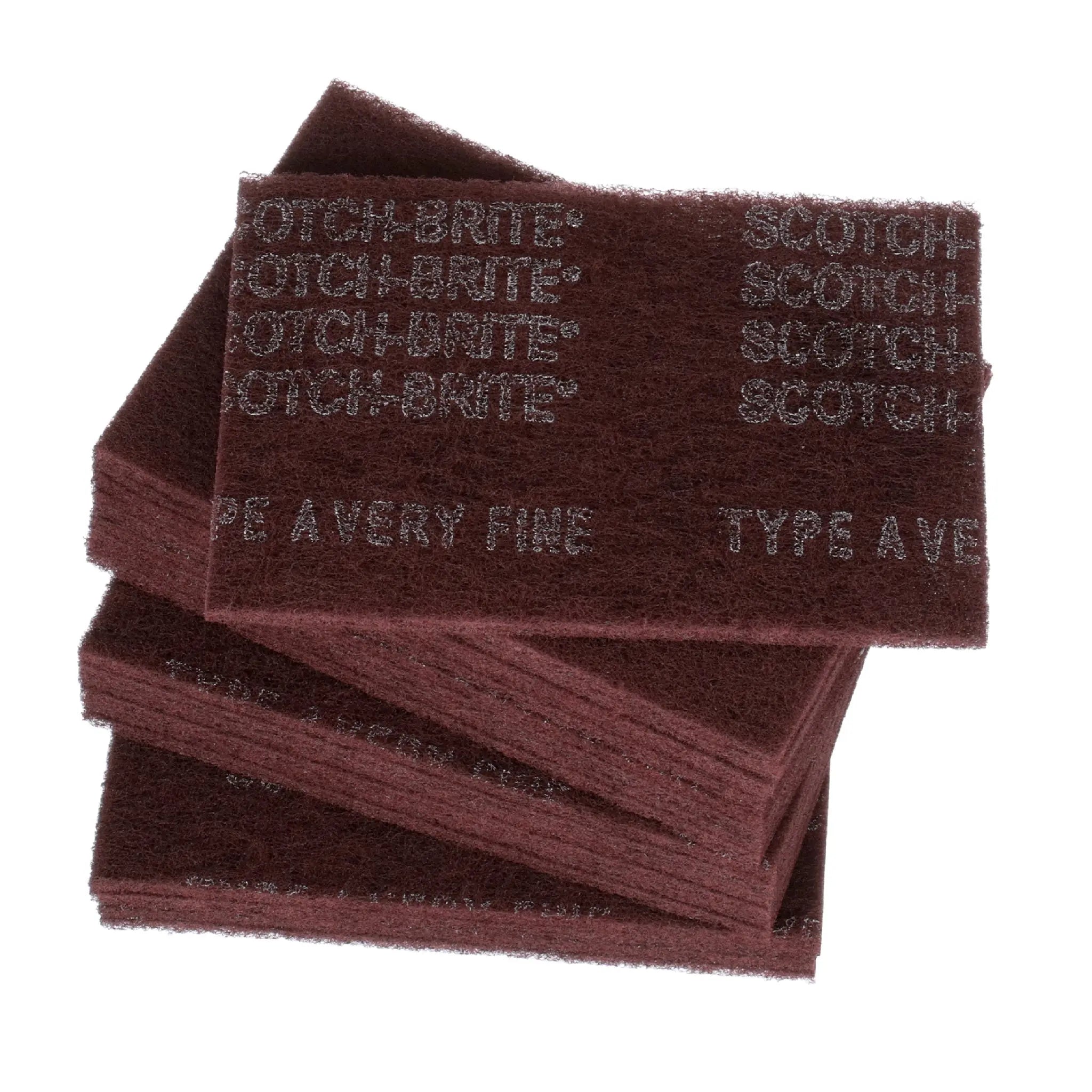 3M Scotch-Brite 7000027560/7447B Hand Pad, HP-HP, Aluminum Oxide Very Fine, Maroon, 6 in x 9 in, Case of 60 