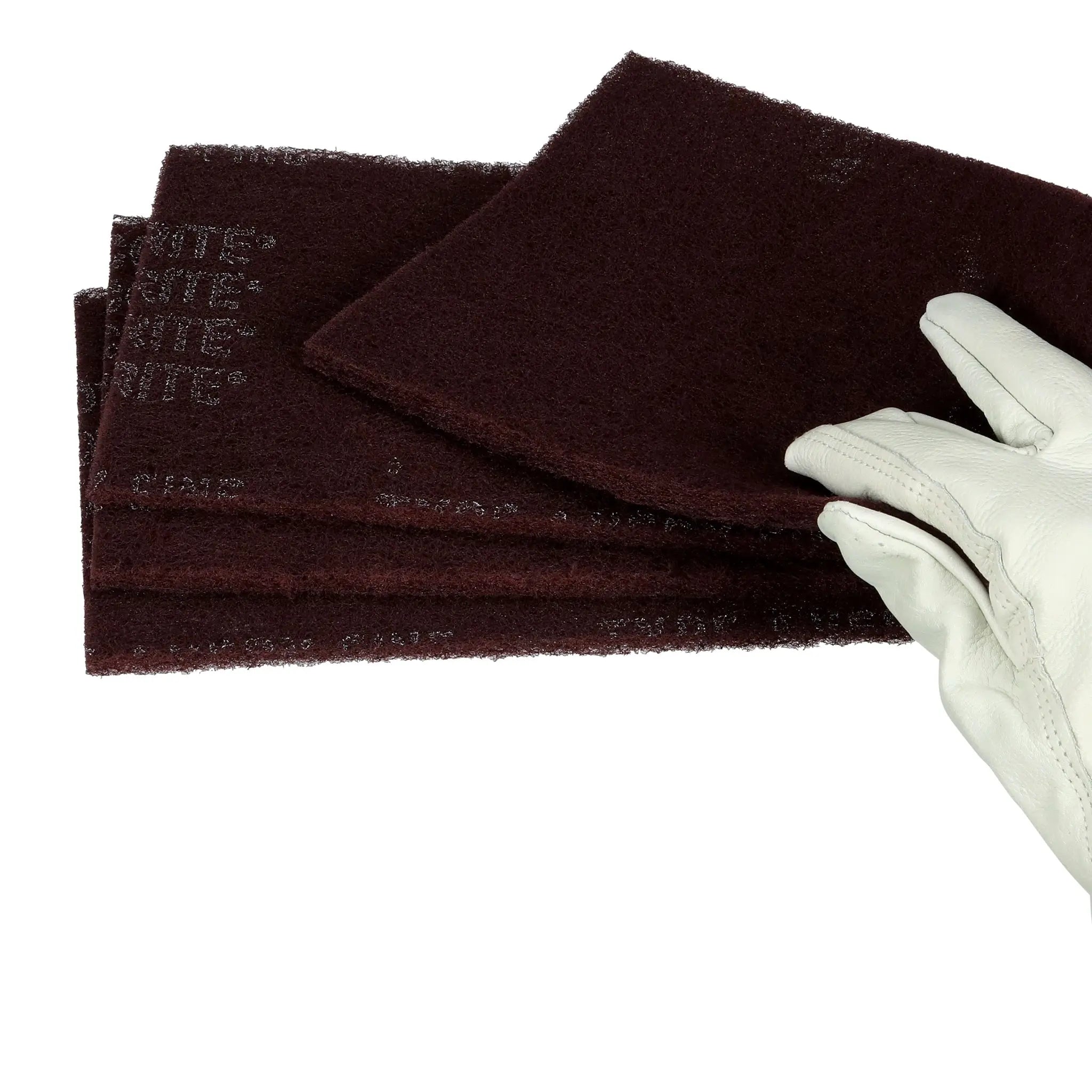 3M Scotch-Brite 7000027560/7447B Hand Pad, HP-HP, Aluminum Oxide Very Fine, Maroon, 6 in x 9 in, Case of 60 