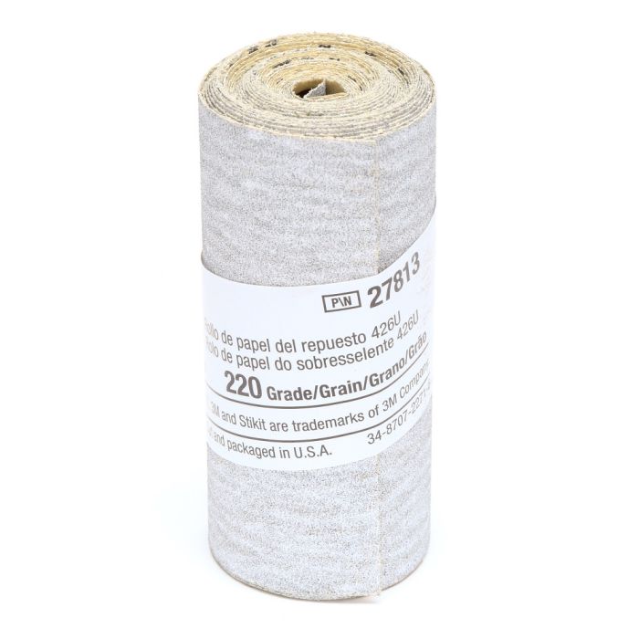 3M Stikit 7000028211 Paper Refill Roll 426U, 2.5 in x 95 in 22 A-weight, Gray, Case of 50