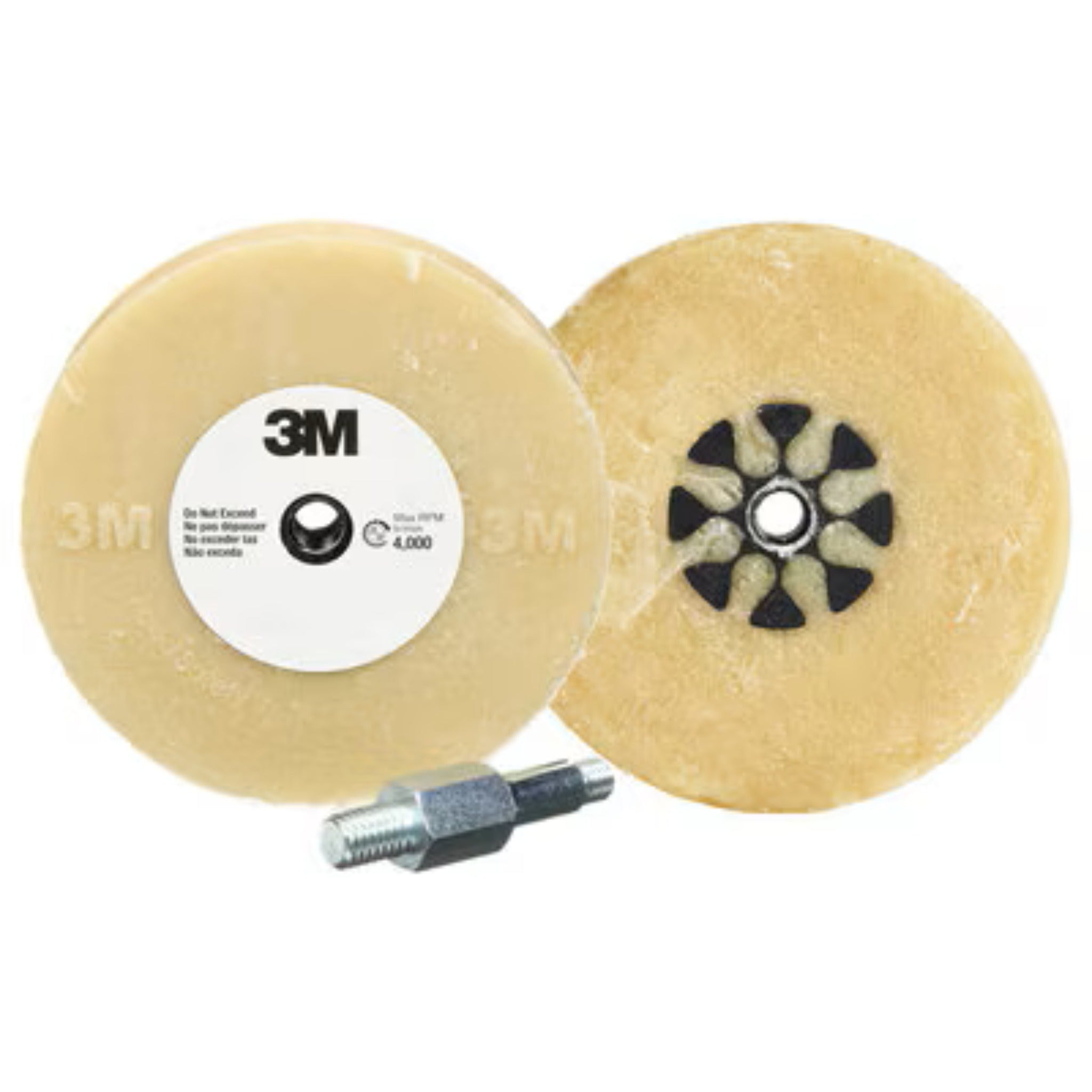 3M 7000028551/07498 Stripe Off Wheel with Mandrel, 4 in x 5/8 in, 1 Each