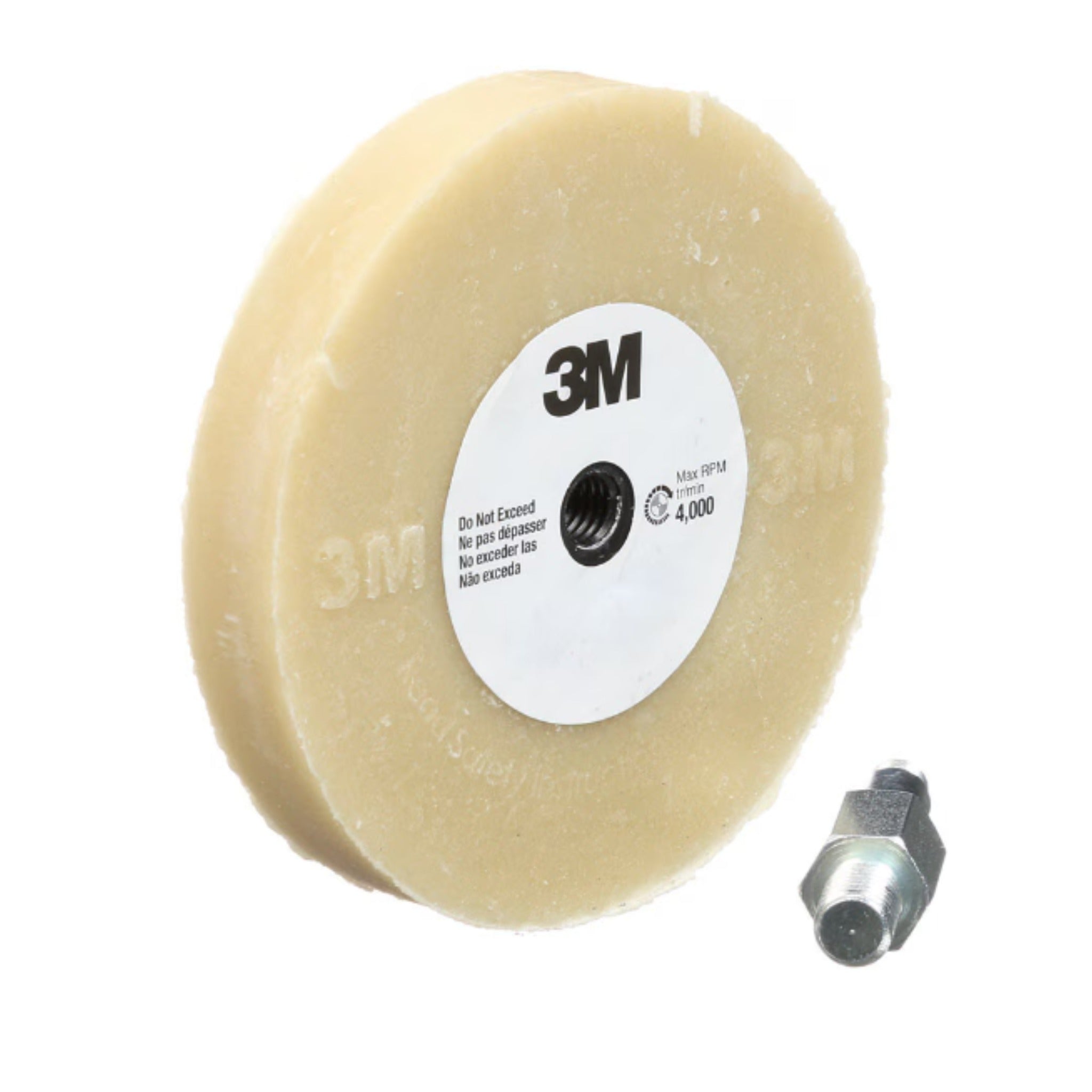 3M 7000028551/07498 Stripe Off Wheel with Mandrel, 4 in x 5/8 in, 1 Each