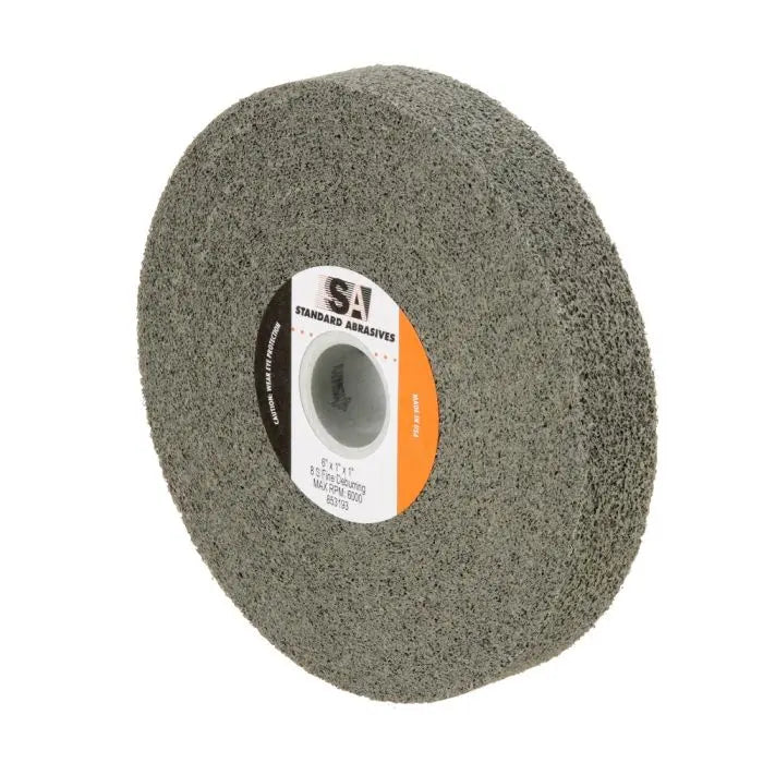 3M Standard Abrasives 7000046730 Deburring Wheel 85393, 8S Fin, Gray, 6 in x 1 in x 11 in, Case of 3