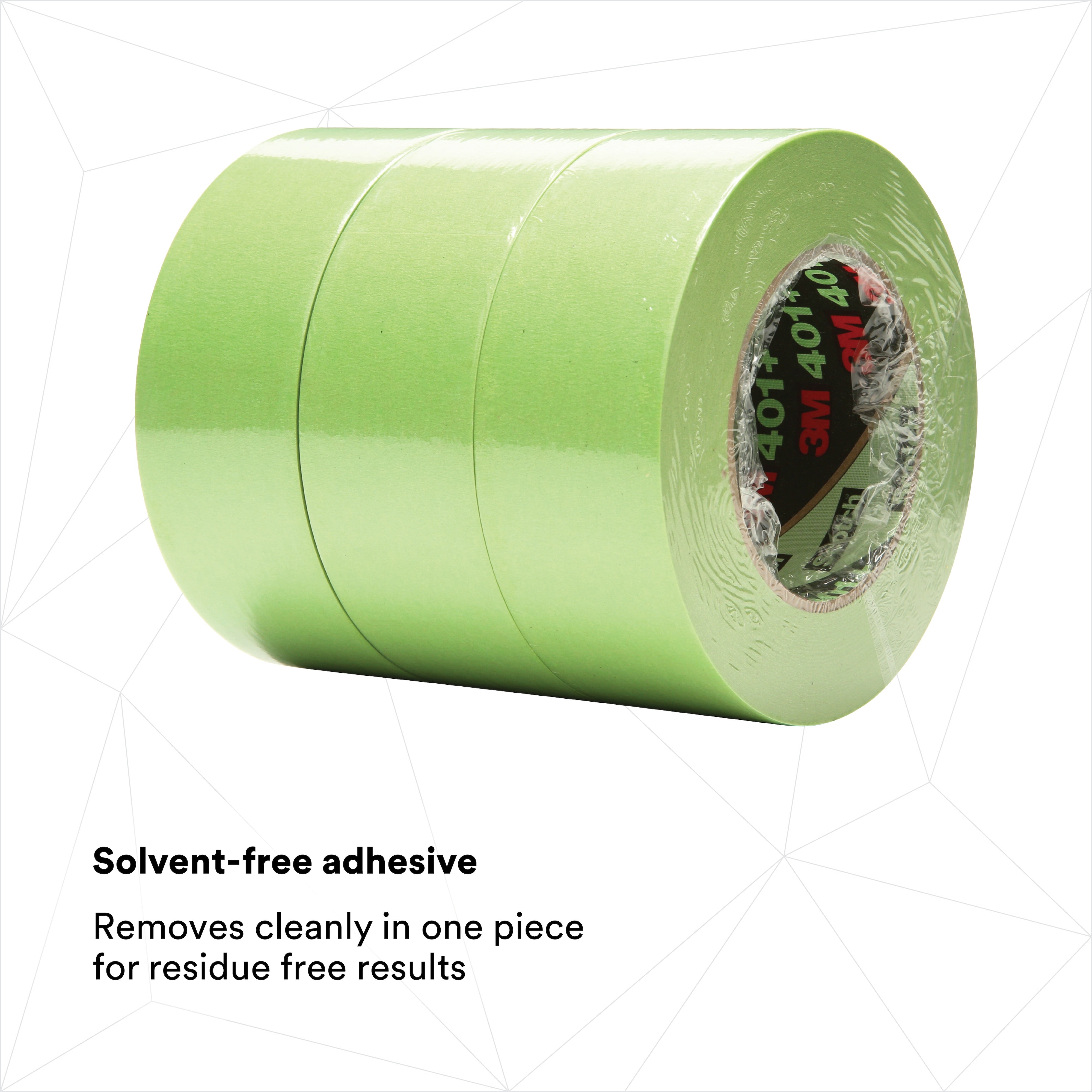 3M High Performance Green Masking Tape 401+, 48 mm x 55 m 6.7 mil, 12 Roll/Case