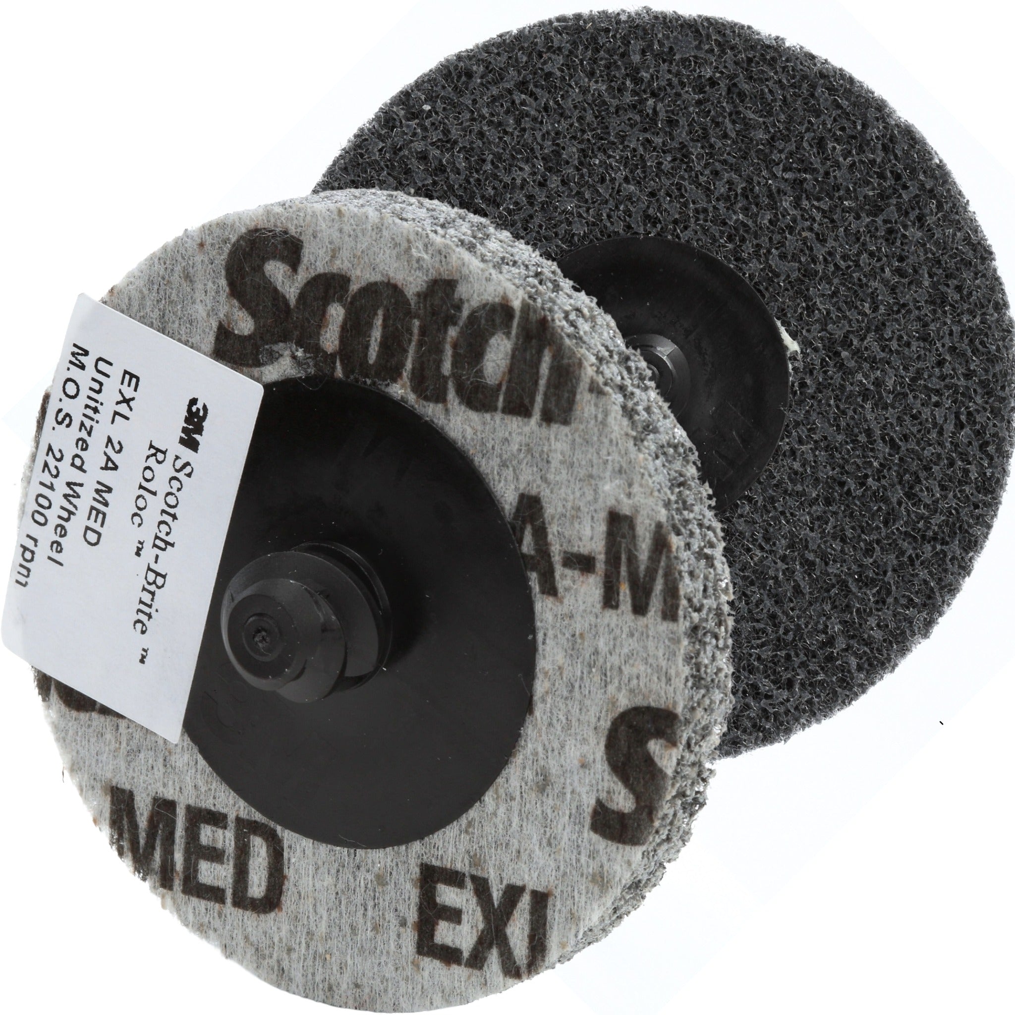 3M Scotch-Brite 7100005209 Roloc TR EXL Unitized Wheel, XL-UR, 2S Fine, 3 in, Main Image