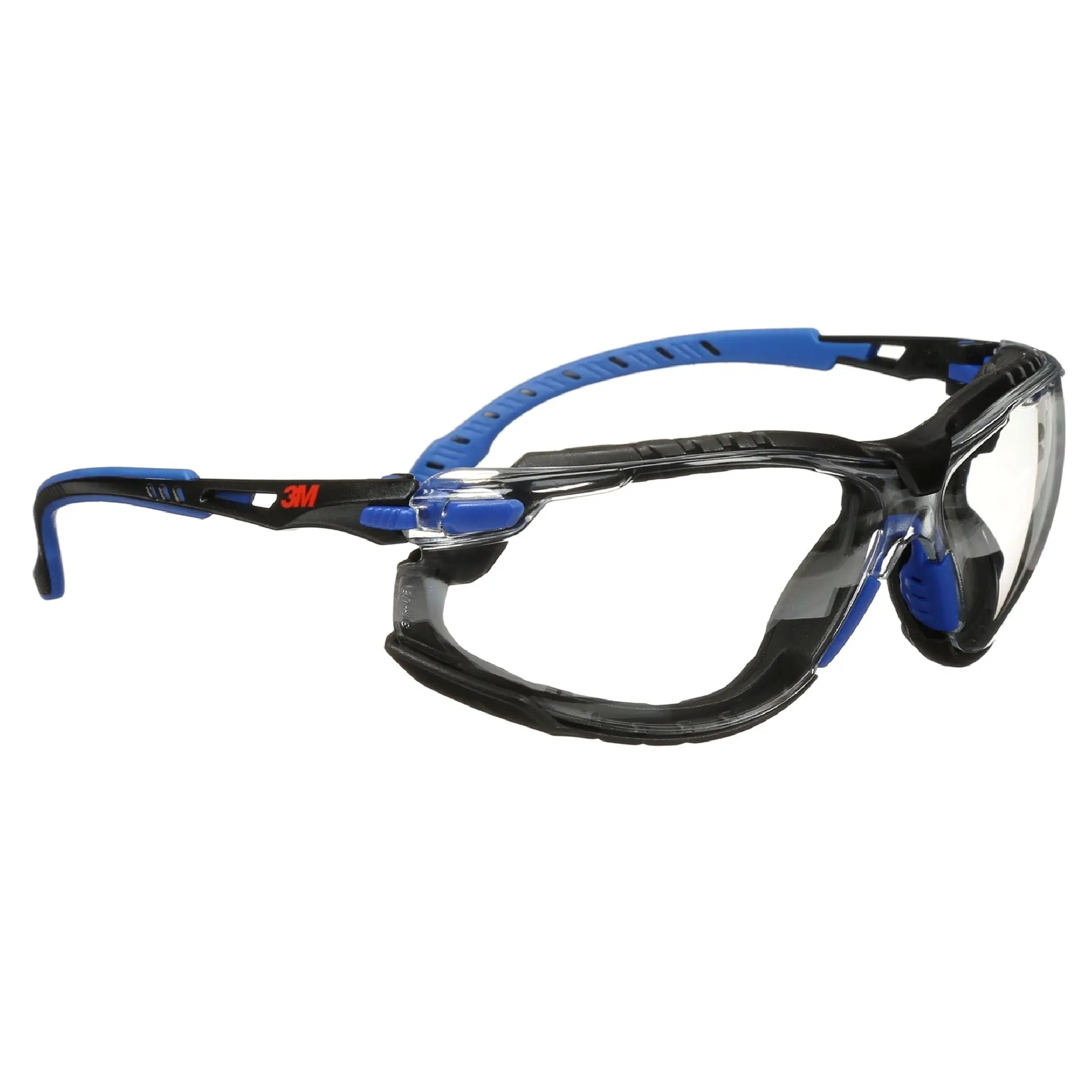 3M Solus Safety Glasses 1000-Series S1101SGAF-KT, Kit, Foam, Strap,Black/Blue, Clear Scotchgard Anti-fog lens, 20 EA/Case 