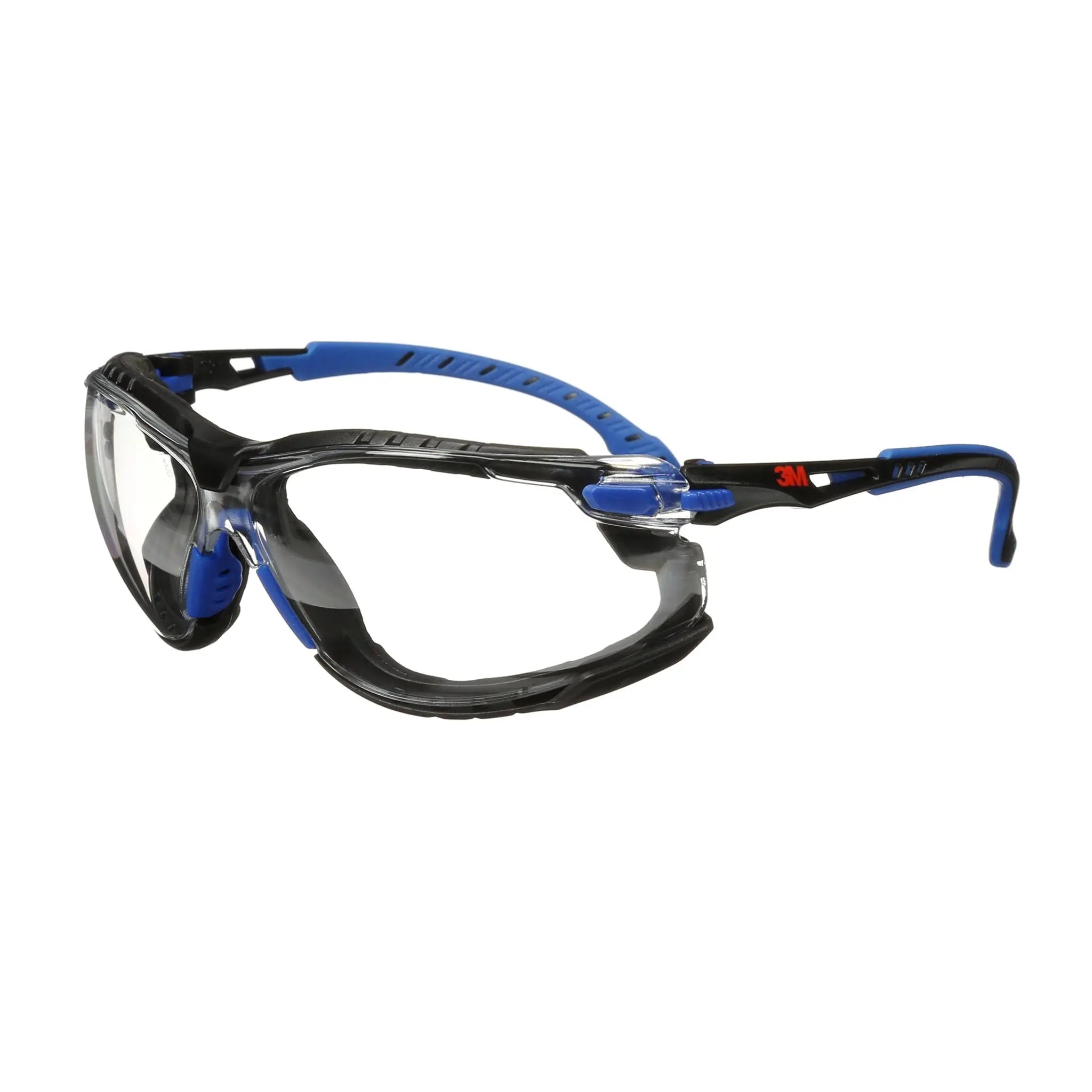 3M Solus Safety Glasses 1000-Series S1101SGAF-KT, Kit, Foam, Strap,Black/Blue, Clear Scotchgard Anti-fog lens, 20 EA/Case 