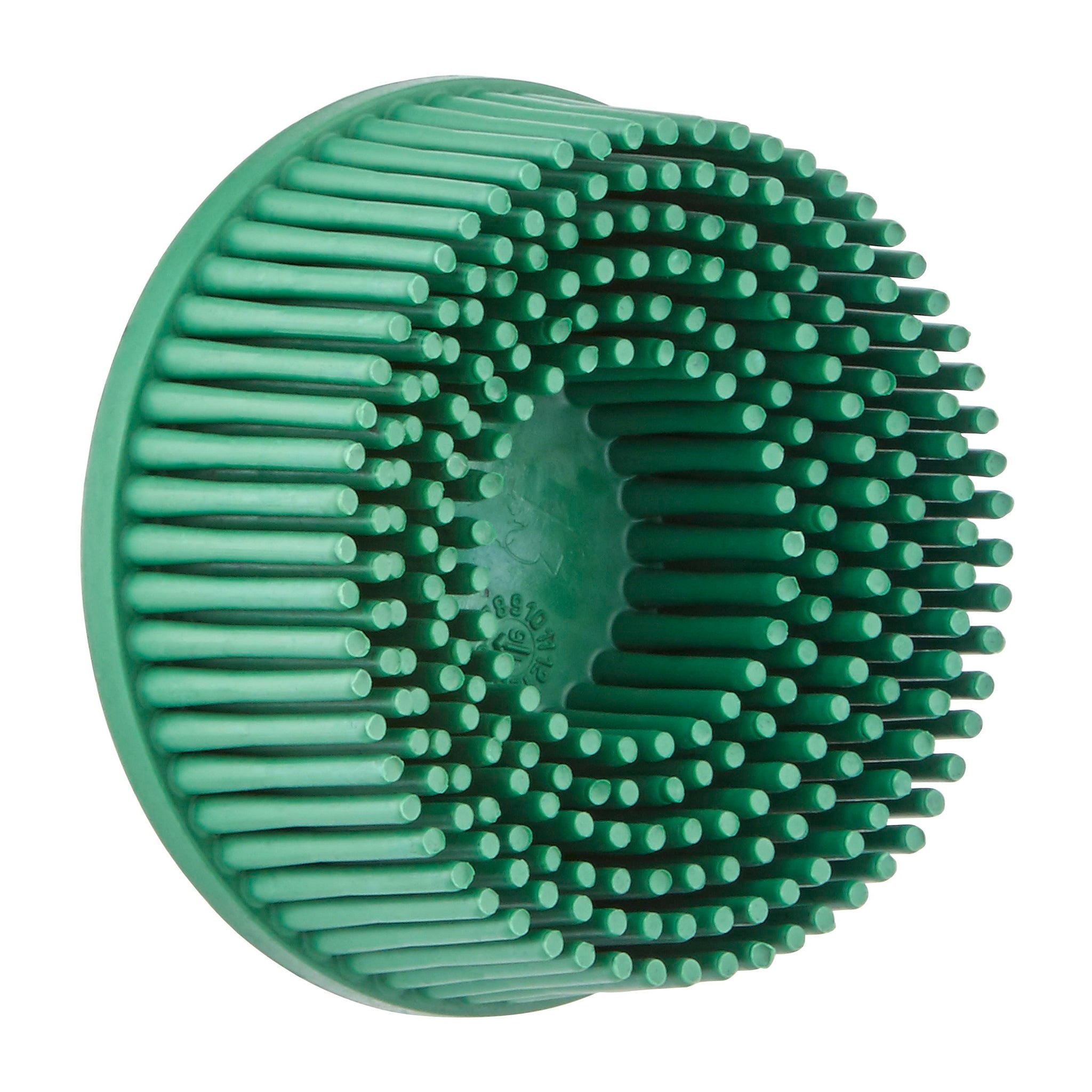 3M Scotch-Brite 7100138285 Roloc Bristle Disc 50 Tapered CRS, Green, 2 inches x .625 inches, Carton of 100 