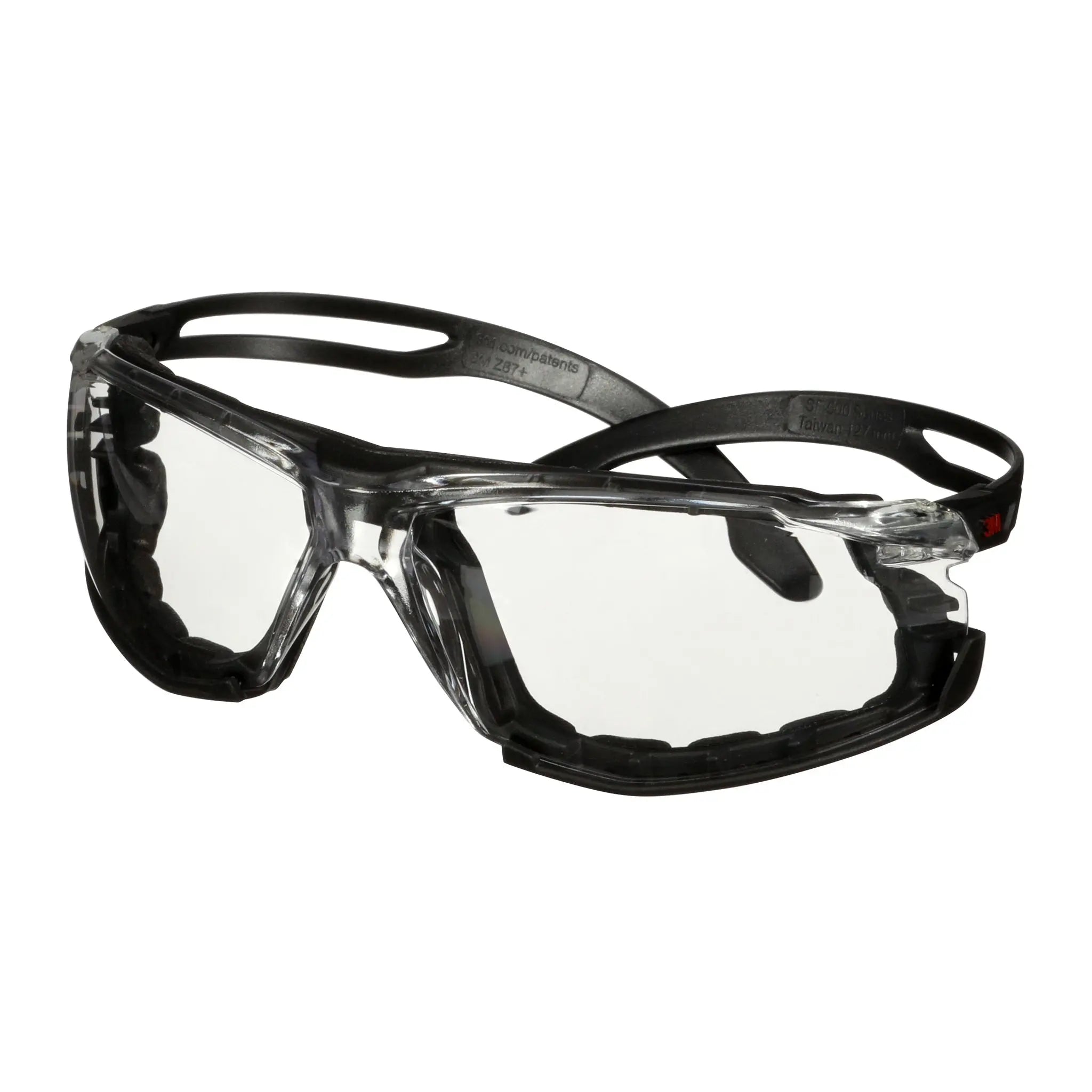 3M SecureFit 500 Series SF501SGAF-BLK-FM, Black, Scotchgard Anti-Fog Coating, Clear AF-AS Lns, Fm Gskt, 20 ea/Case 
