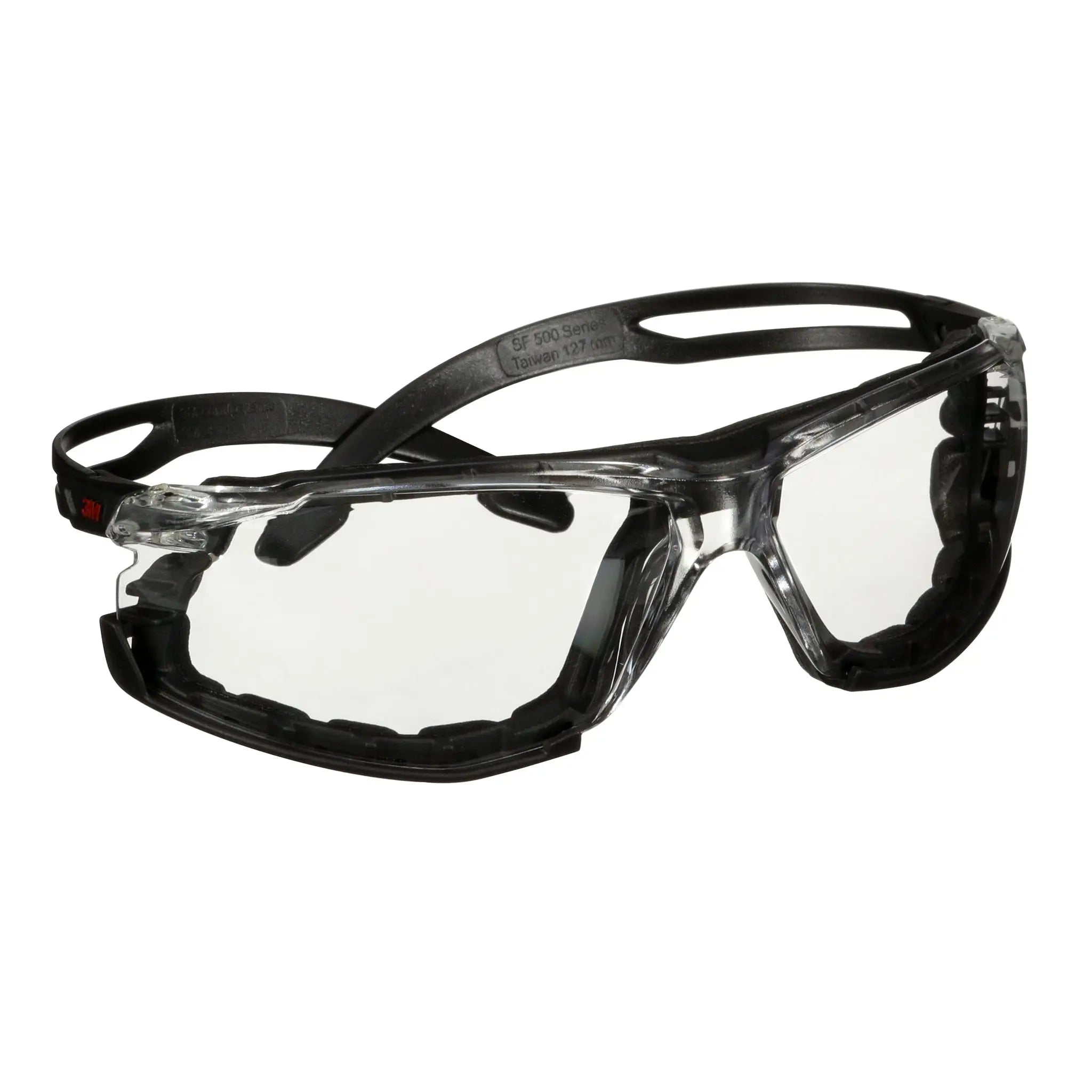 3M SecureFit 500 Series SF501SGAF-BLK-FM, Black, Scotchgard Anti-Fog Coating, Clear AF-AS Lns, Fm Gskt, 20 ea/Case 