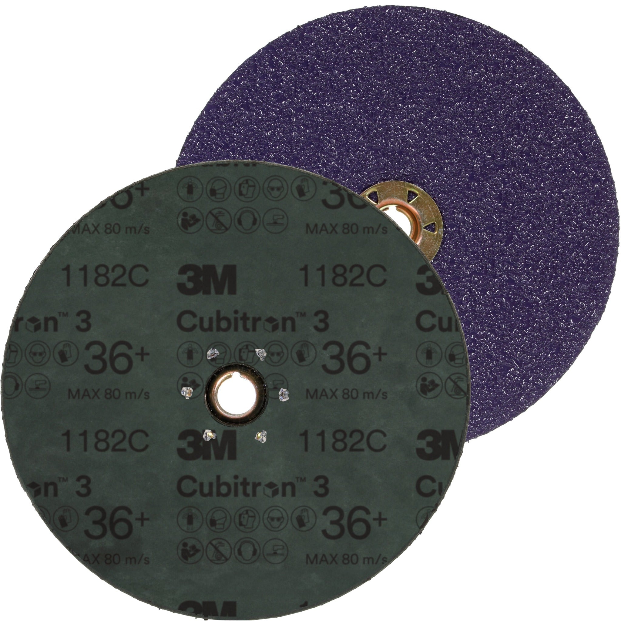 3M Cubitron 3 7100310727/1182C Fibre Disc, 36+, TN Quick Change, 4-1/2 in, Die 450E, Main Image