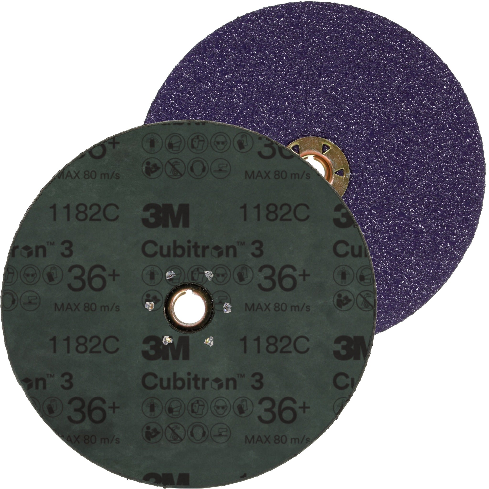 3M Cubitron 3 7100310729/1182C Fibre Disc, 36+, TN Quick Change, 7 in, Die 700BB, MainImage