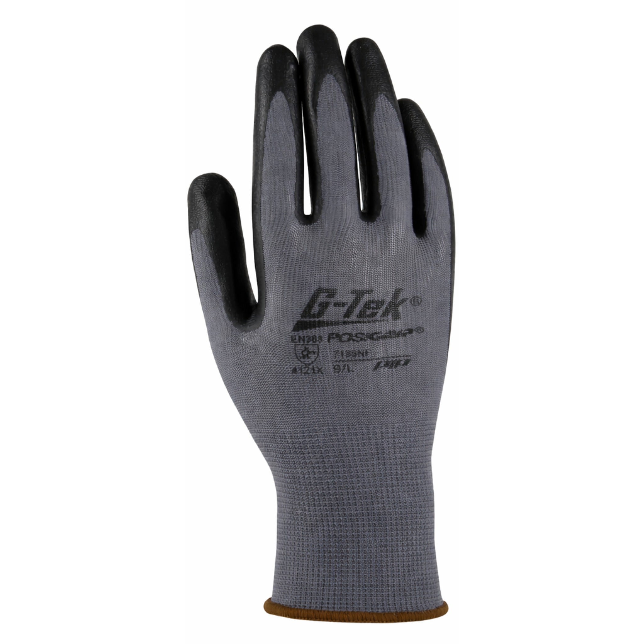 PIP G-Tek PosiGrip 713SNF Seamless Knit Polyester Glove with Nitrile Coated Foam Grip-Back_Image