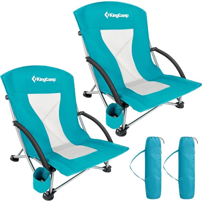 KingCamp Low Folding Beach Chairs