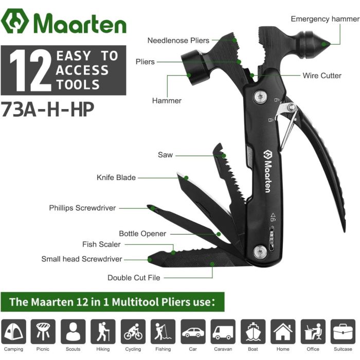 Maarten 12-in-1 Hammer Multi-tool