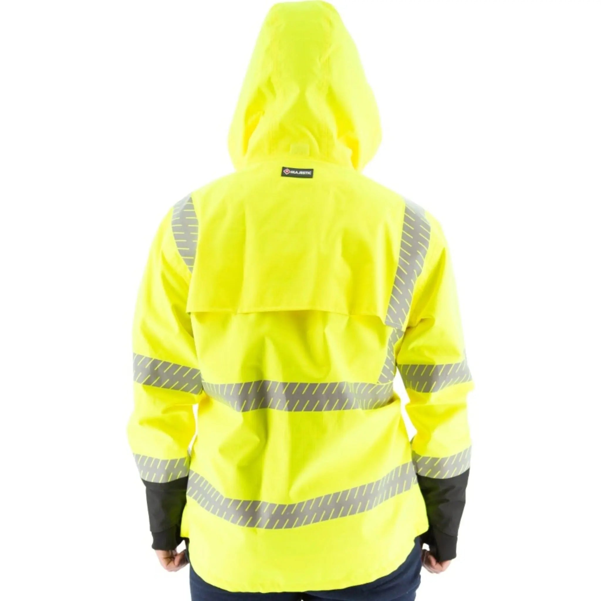 MAJESTIC GLOVE 75-1309 High Visibility Waterproof Parka with Mesh Liner, ANSI 3-Model-4