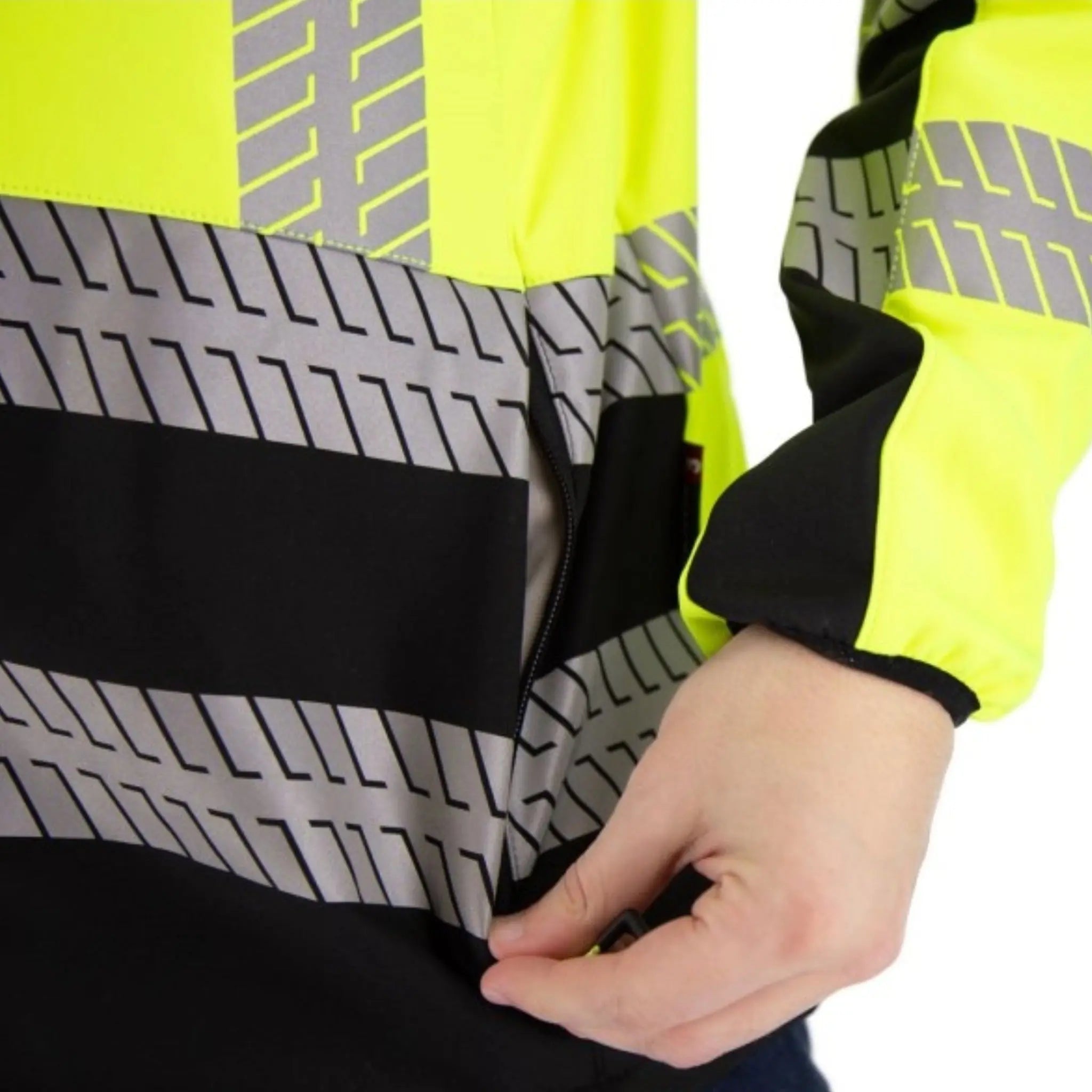 MAJESTIC GLOVE 75-1373 High Visibility Water Resistant Jacket, ANSI 3_Zipper-2