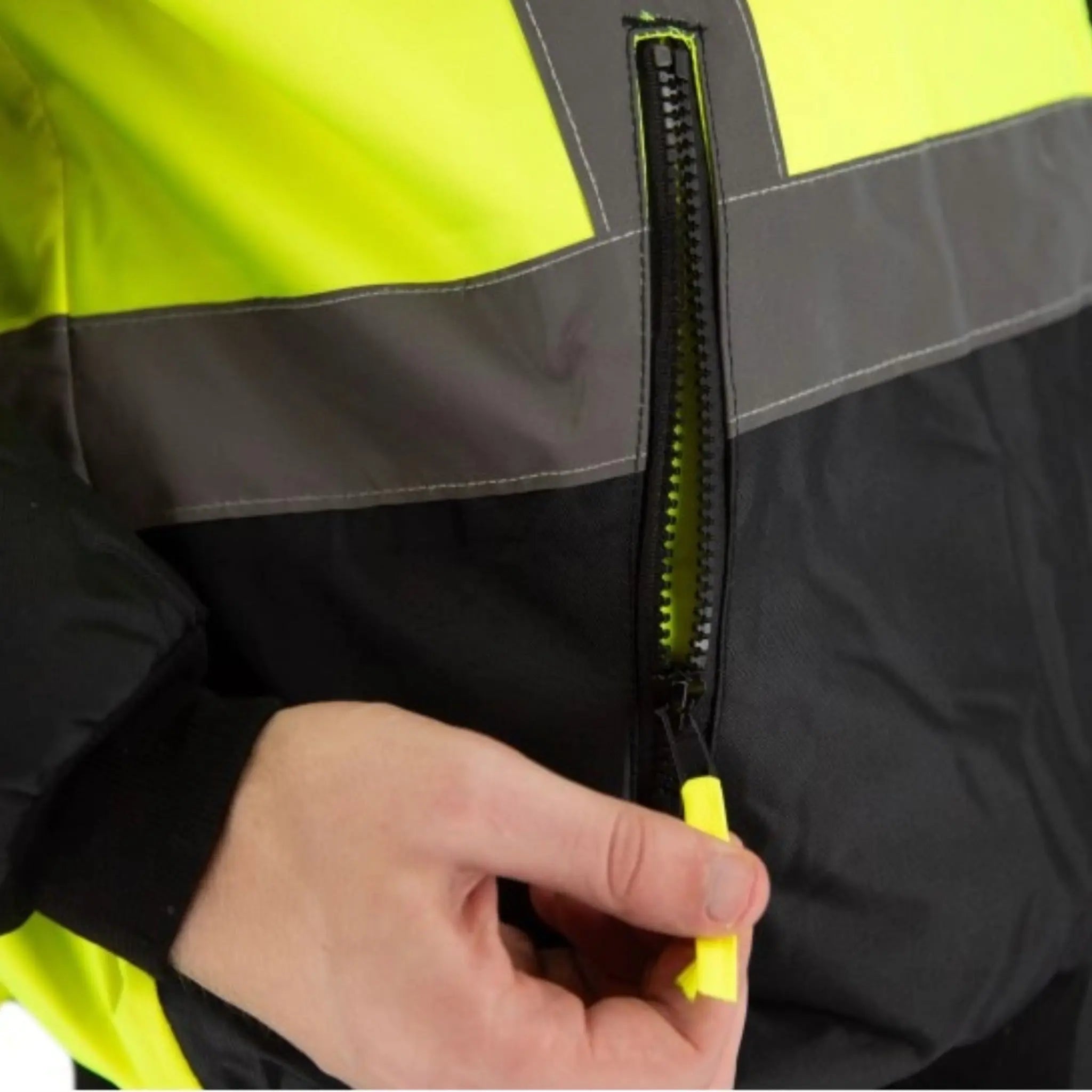 MAJESTIC GLOVE 75-1383 High Visibility 8-in-1 Waterproof Jacket with High Visibility Liner-Zipper