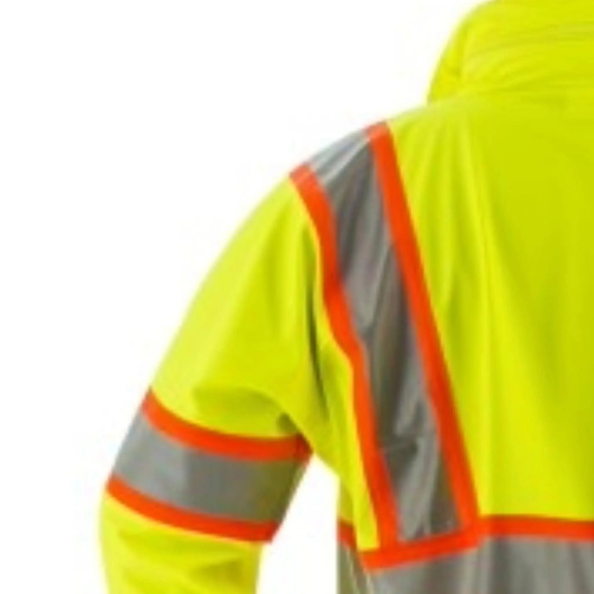 MAJESTIC GLOVE 75-7301 High Visibility Waterproof Rain Jacket with DOT Striping-backtop-right