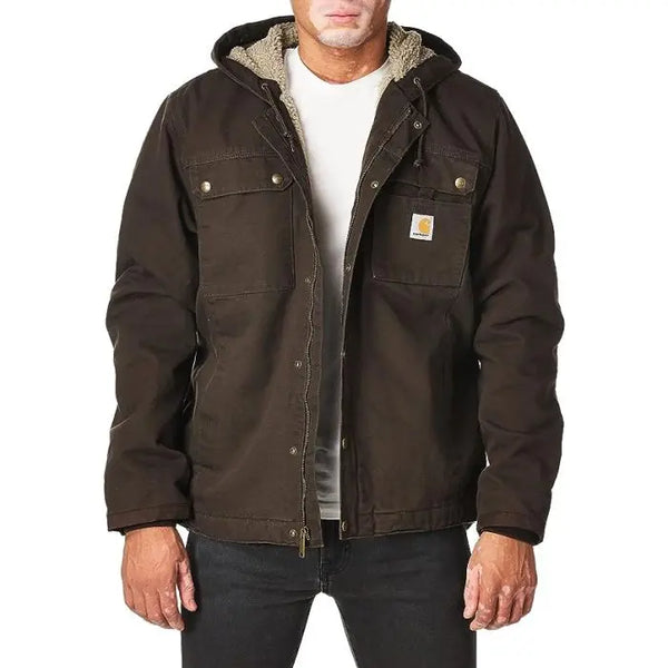 コ*ウ様 Carhartt Washed Duck Sherpa Lined J Carhartt Men's Loose Fit Washed Duck Sherpa-Lined Coat | Academy