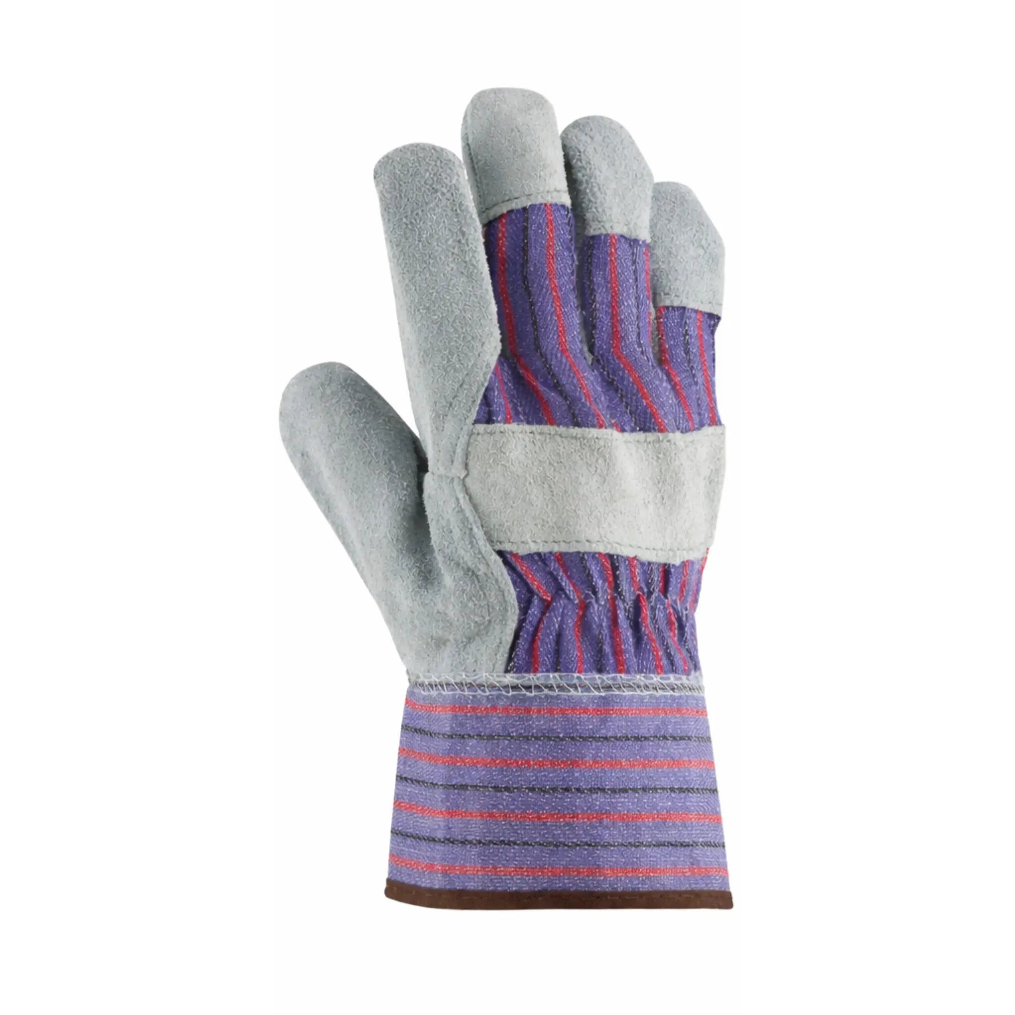 PIP 85-7500SC Economy Grade Shoulder Split Leather Palm Glove - Starched Safety Cuff _Back_Image