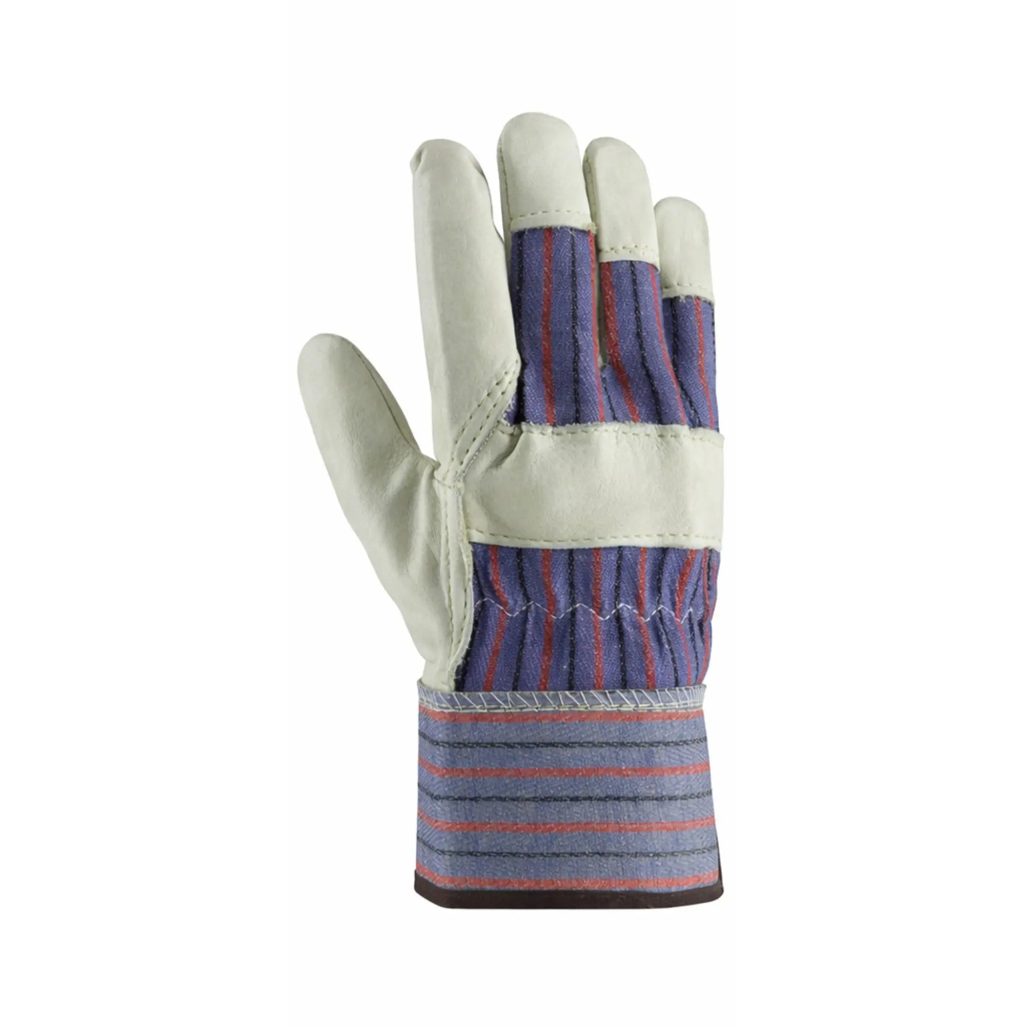 PIP 87-1563P Economy Grade Top Grain Leather Reinforced Palm Glove - Safety Cuff-Back-Image