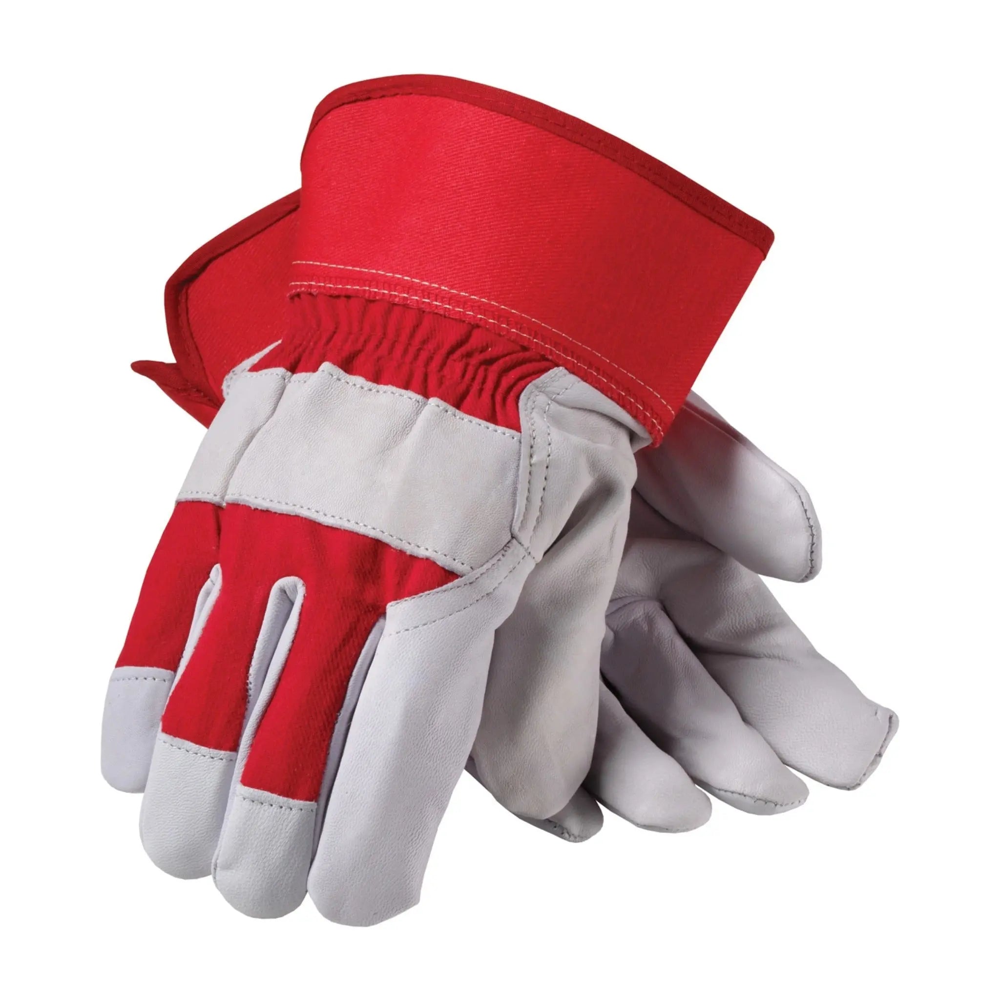 PIP 87-1944/L Goatskin Leather Palm Glove with Fabric Back-Flat