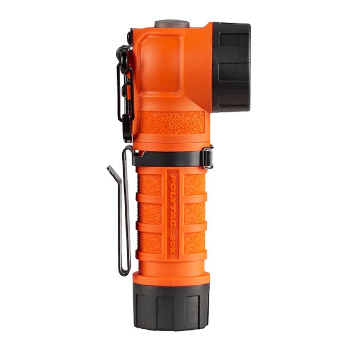 Streamlight PolyTac 90X 88837 USB Right Angle Light, Includes Streamlight SL B26 Battery Pack And Gear Keeper, Orange, One Size, 1 Each