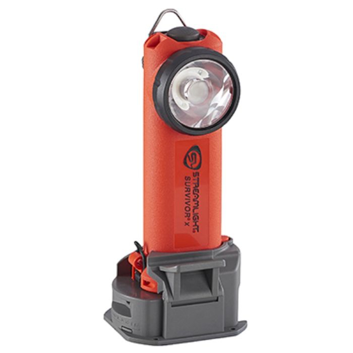 Streamlight Survivor X 90952 Rechargeable Right Angle Light With 120V 100V AC And 12V DC Bank Charger, Orange, One Size, 1 Each