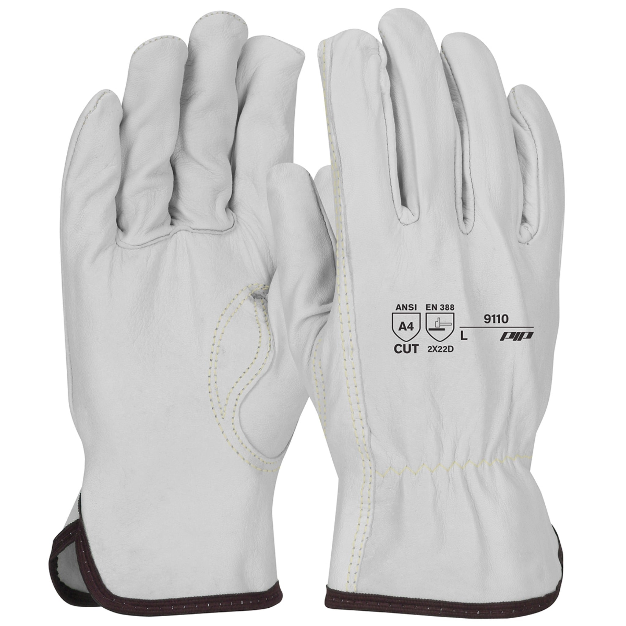 PIP 9110 Economy Top Grain Sheepskin Leather Drivers Glove with Aramid Blended Lining-Main_image