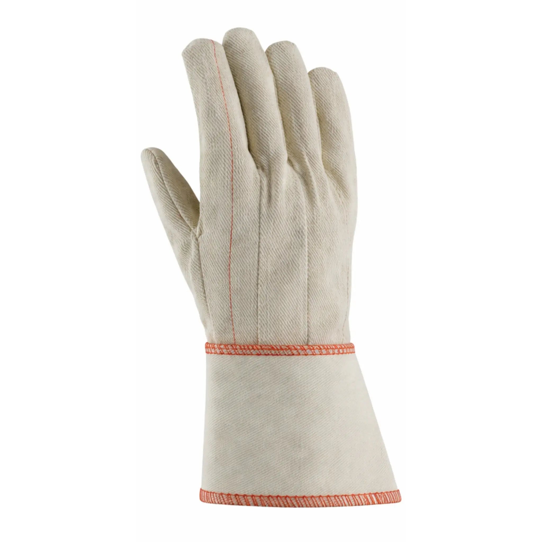 PIP 92-918G Cotton Canvas Double Palm Glove with Nap-In Finish, Gauntlet Cuff-Back