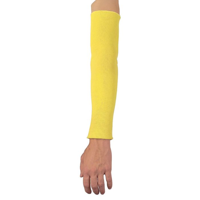 MCR Safety Cut Pro 9378 18 Inches Double Ply DuPont Kevlar Cut Resistant Sleeves, Yellow, One Size, Box of 10