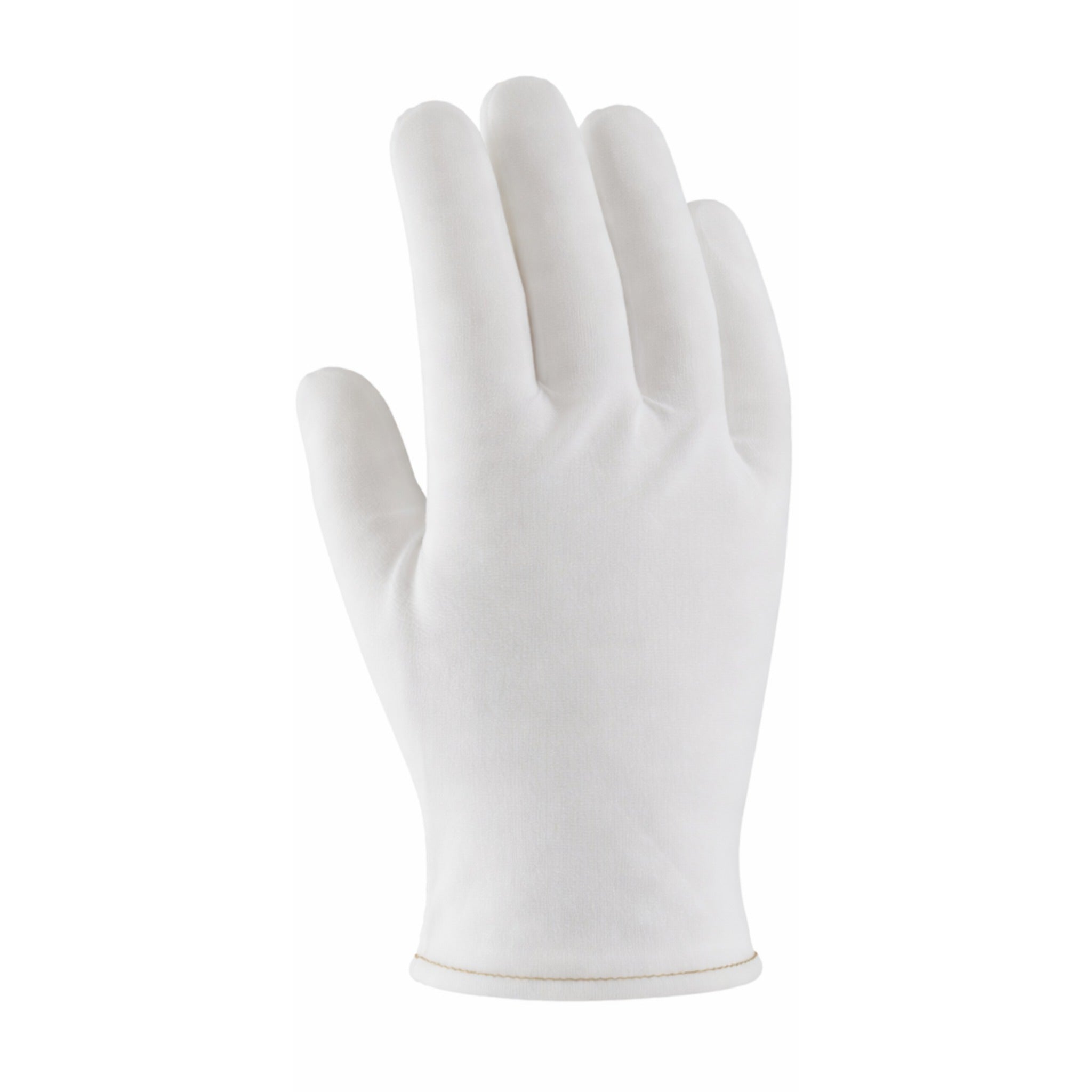 PIP CleanTeam 98-741 40 Denier Tricot Ladies Inspection Glove with Rolled Hem Cuff-Back