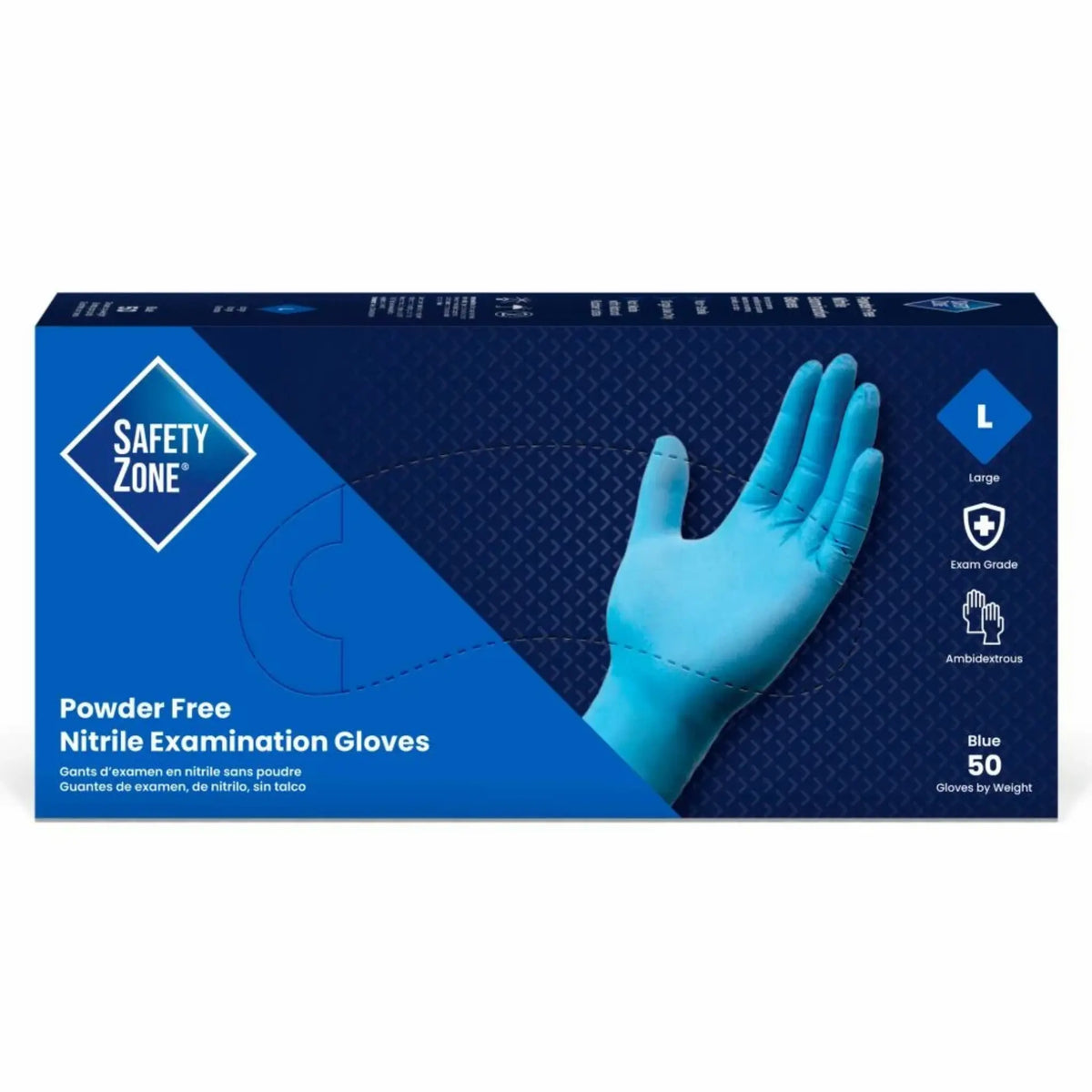 Adenna ProWorks GL-N108EPF-LG Powder Free Nitrile Examination Gloves, Package1