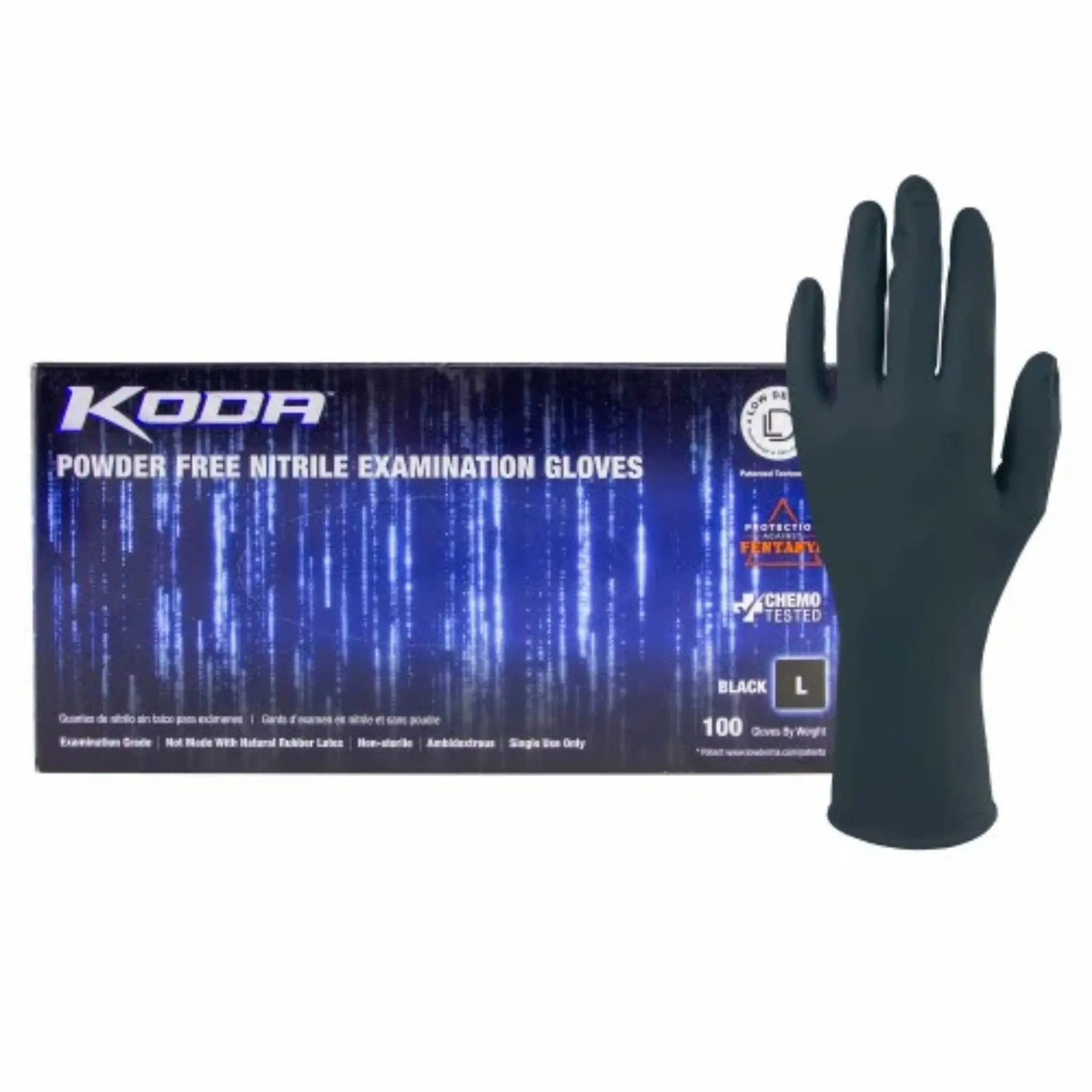 Hospeco KODA GL-NCF235BKF Nitrile Examination Gloves_Main Image