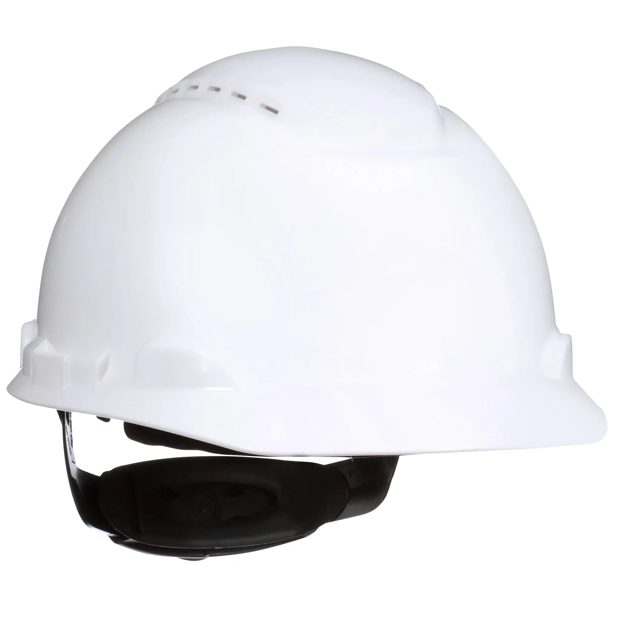 3M SecureFit Hard Hat H-701SFV-UV, White, Vented, 4-Point Pressure Diffusion Ratchet Suspension, with UVicator, 1 Each 