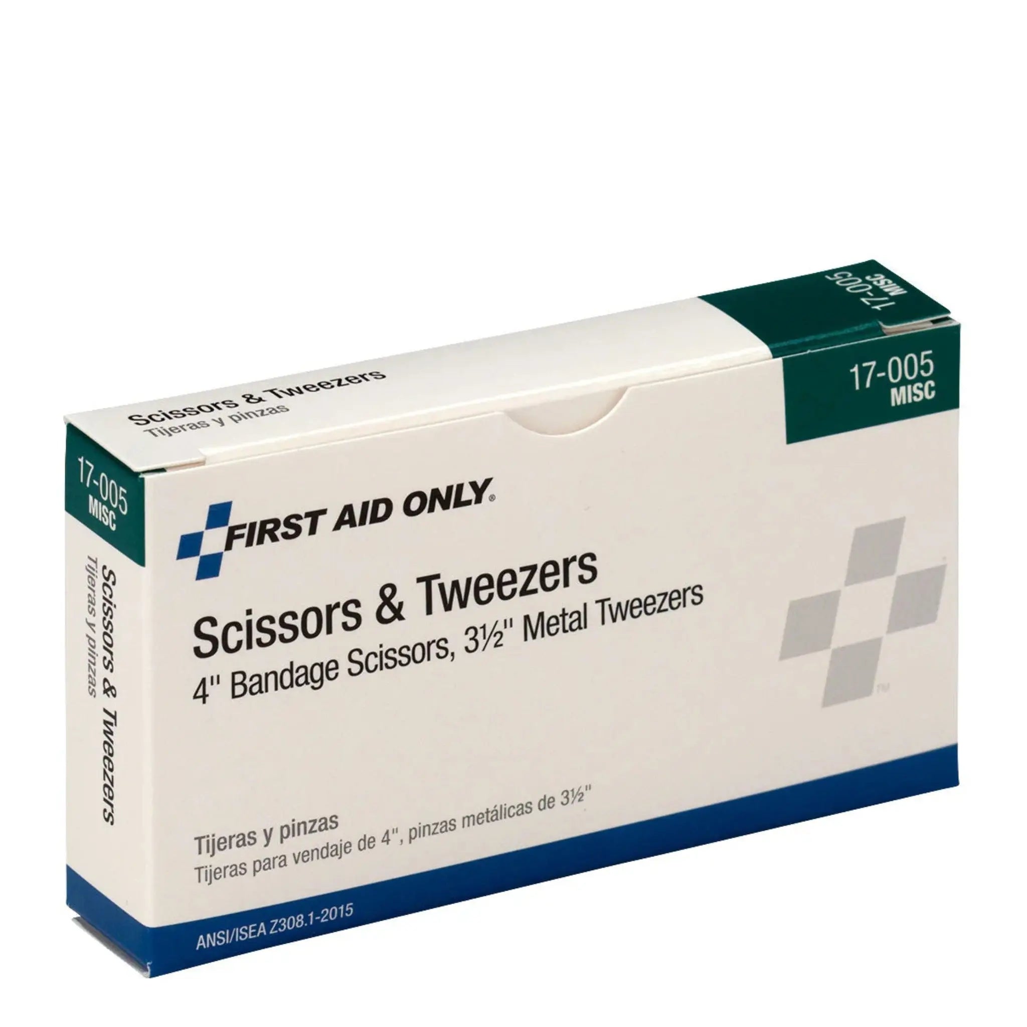 ACME UNITED CORPORATION 17-005 Red Stainless Steel Scissors and Tweezers, Box side view