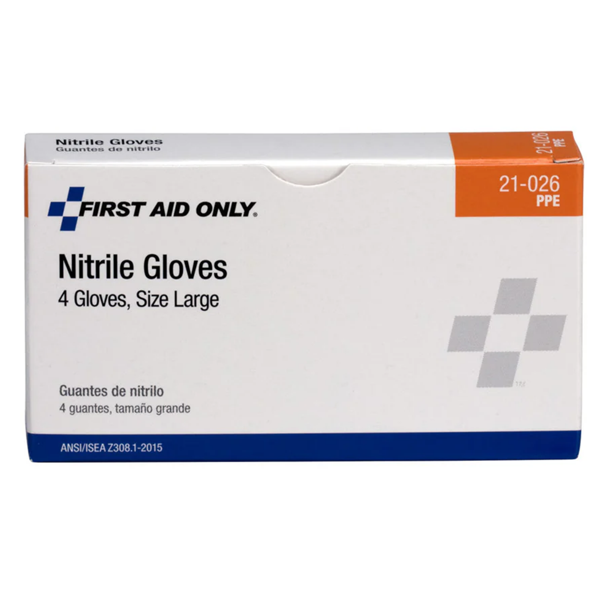 Acme United Corporation First Aid Only 21026002 Nitram Exam Gloves, Large, Box of 4