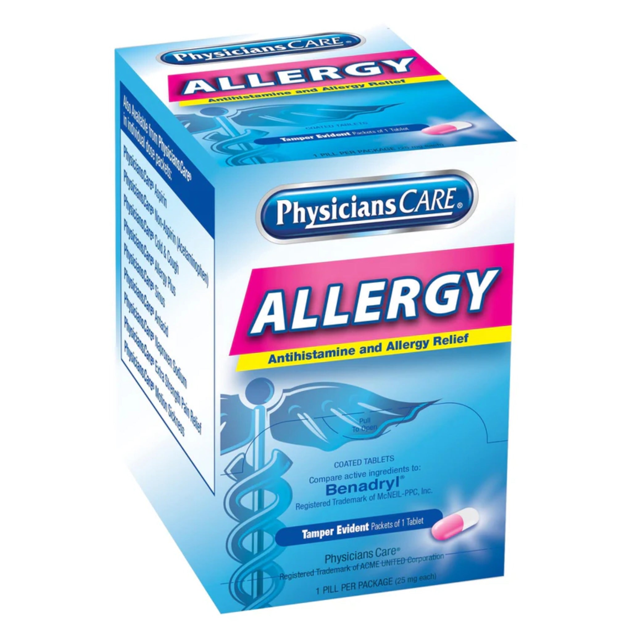 Acme United Corporation PhysiciansCare 90036 Allergy Tablets, Box of 50