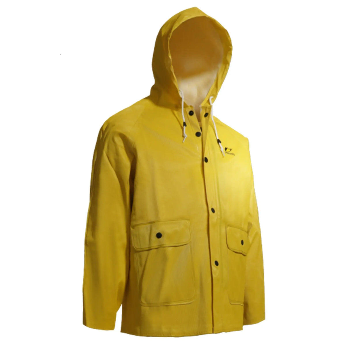 Dunlop Onguard 76034 Webtex Rain Jacket with Attached Hood, Yellow, 1 Each, Main Image