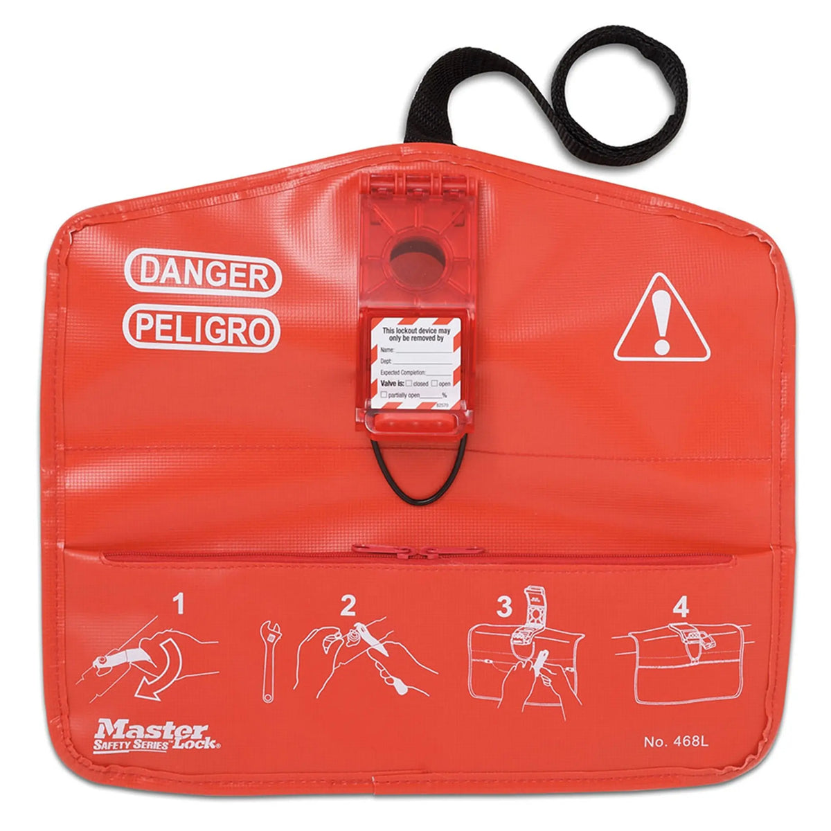 Master Lock 468L Seal Tight Ball Valve Lockout, Red, 1 Each, Main Image