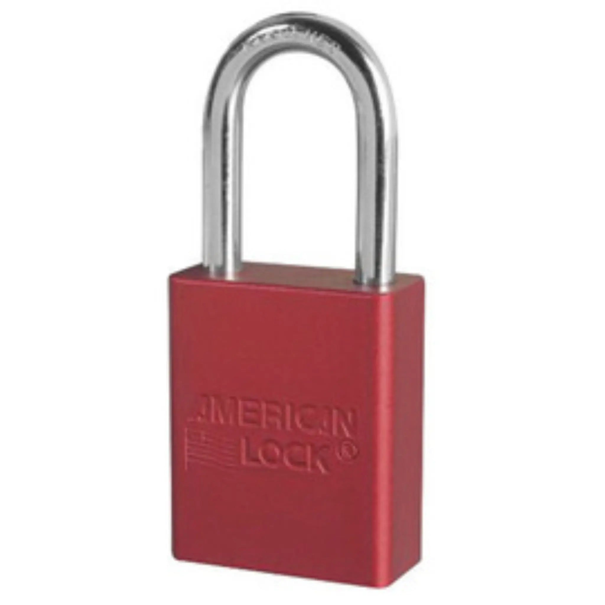 Master Lock M19A1106KARED Aluminum Padlock With 0.25 x 1.5 x 0.75 Shackle, Red, 1 Each